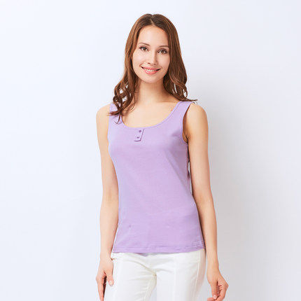 铜牛内衣 罗纹圆领女背心 百搭休闲女背心 0501-8267