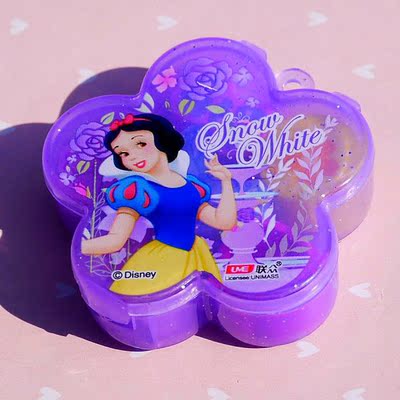 联众迪斯尼白雪公主橡皮擦 皇冠盒装橡皮擦 彩色可爱卡通儿童橡皮