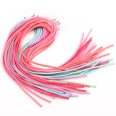 4根韩国儿童长皮筋发绳马尾扎头发高弹力黑彩色橡皮筋头绳满包邮