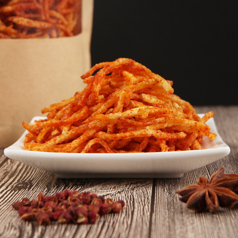 贵州特产 麻辣土豆丝油炸麻辣洋芋丝香脆麻辣小吃零食 250克包邮