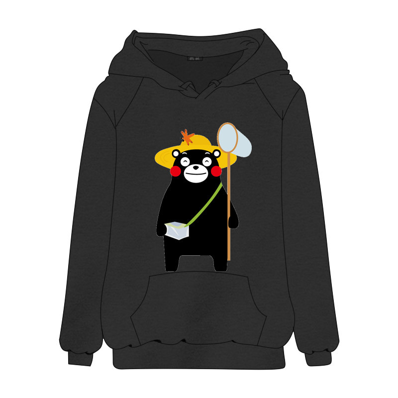 动漫男女kumamon 熊本 熊吉祥物 卫衣连帽秋冬原创 周边 熊本熊