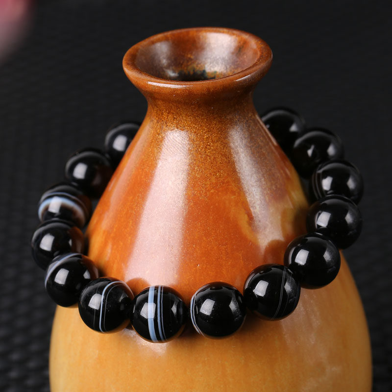 开光红竹石影子石手链 化解事业不顺苦情痣断掌 男士手串饰品 女