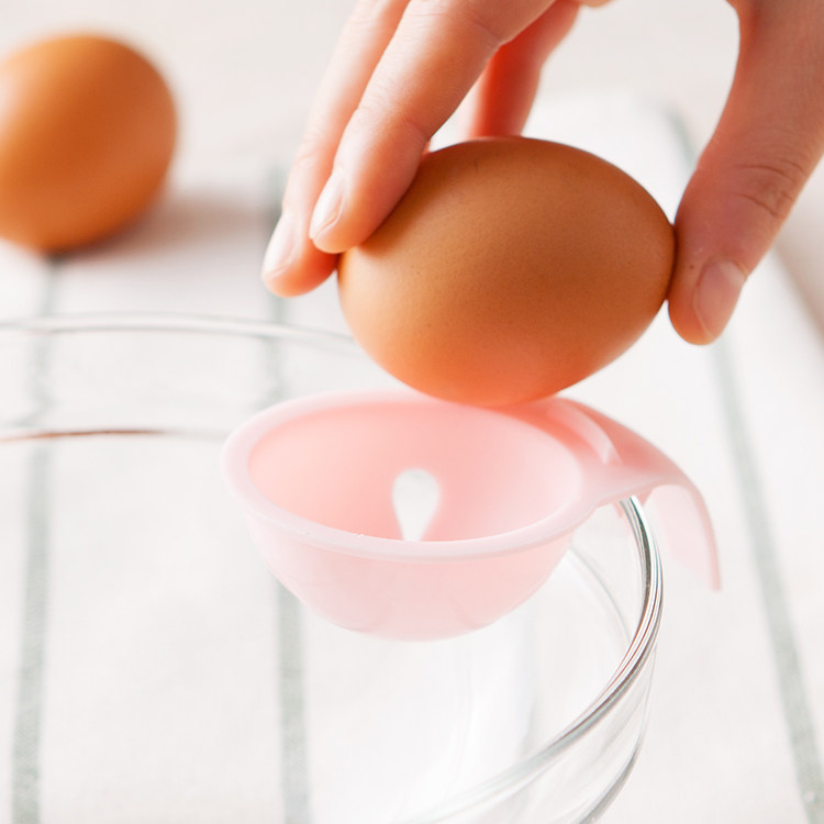 乐彼创意炫彩短柄蛋清分离器 鸡蛋加工分蛋器 厨房烘焙工具