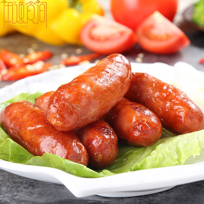 台湾手工纯肉香肠2斤装批发顺丰原味烧烤香腊肠零食热狗肠火腿肠