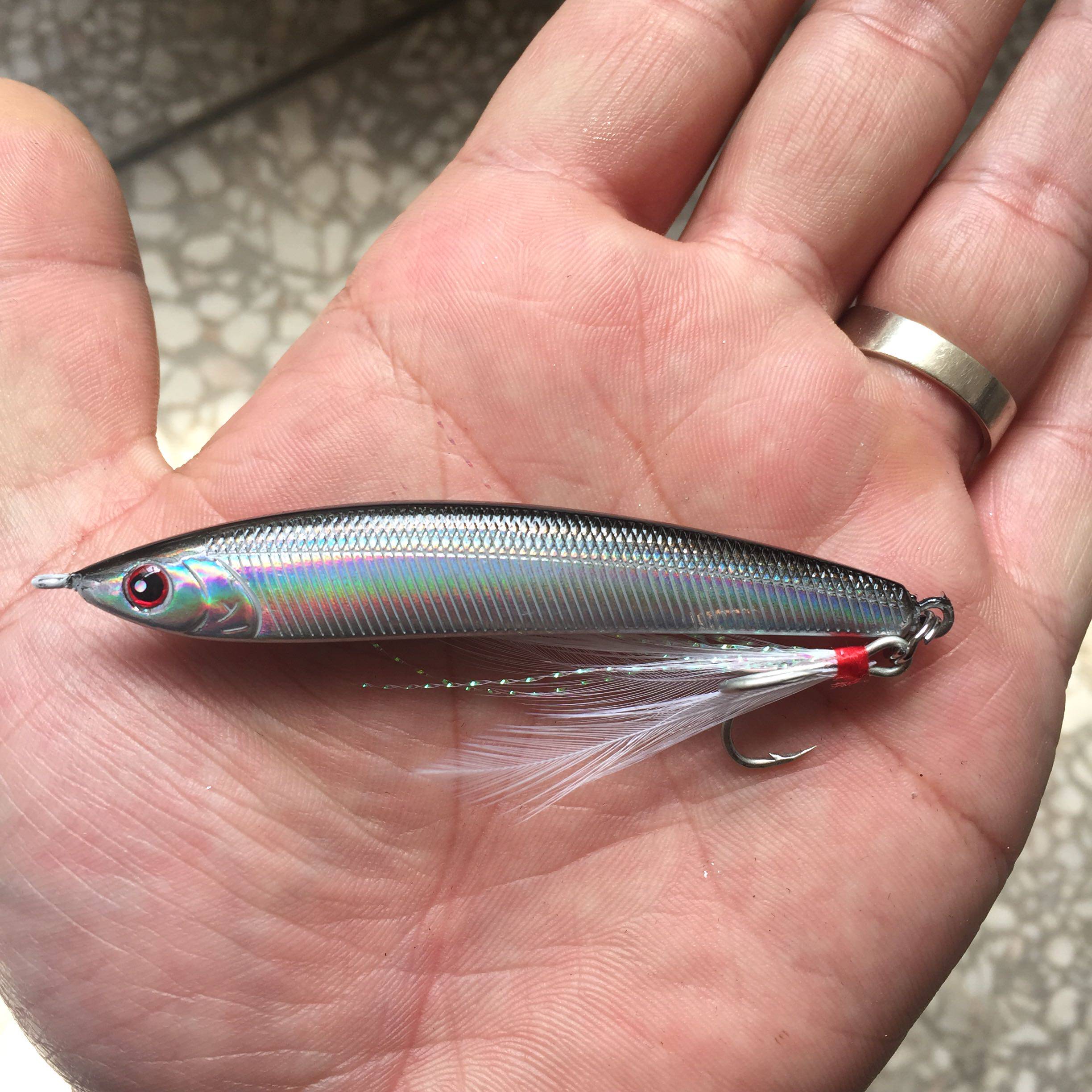 远投路亚饵翘嘴单钩子弹沉水铅笔颤沉淡海水钓鲈鳜鱼拟饵假饵14克