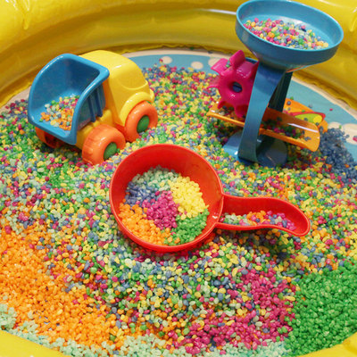 儿童决明子玩具沙儿童玩沙石沙散装沙子家庭沙滩玩具套装彩石