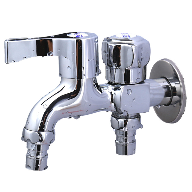 【全铜主体】双头龙头多功能洗衣机水龙头水嘴一进二出双用水龙头