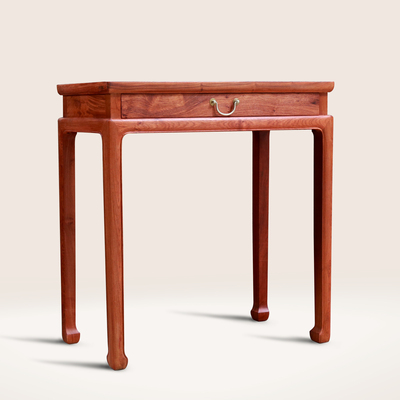 缅甸花梨小案台红木小写字台办笔记本公电脑桌大果紫檀玄关台家具