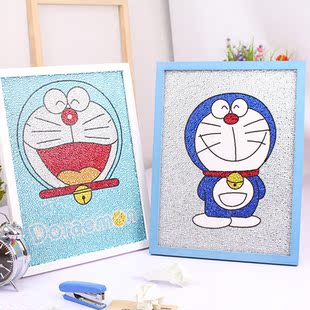 满钻钻石画卡通动漫哆啦a梦钻石绣叮当猫十字绣5d贴钻画diy手工艺