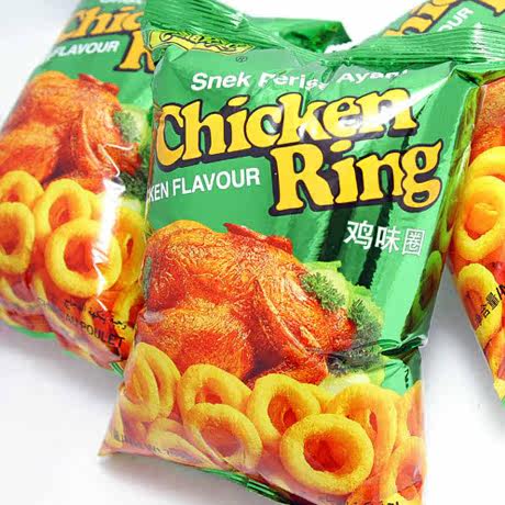 津田鸡味圈60g 80后童年零食记忆 休闲零食品怀旧膨化食品