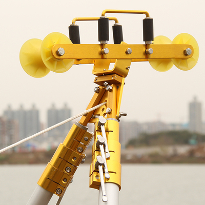 精工制造定位钓鱼长杆铝合金加厚龙门支架/鱼竿龙门架 4节4.8米