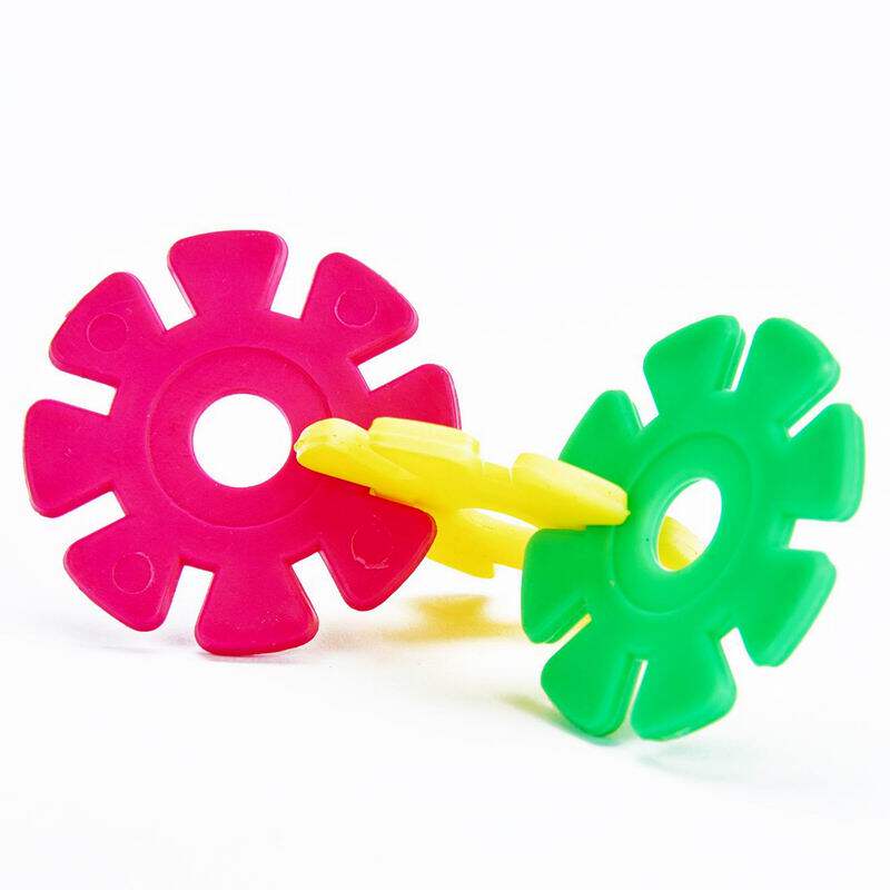 加厚桶装雪花片积木儿童早教益智拼装玩具幼儿园塑料拼插插片包邮