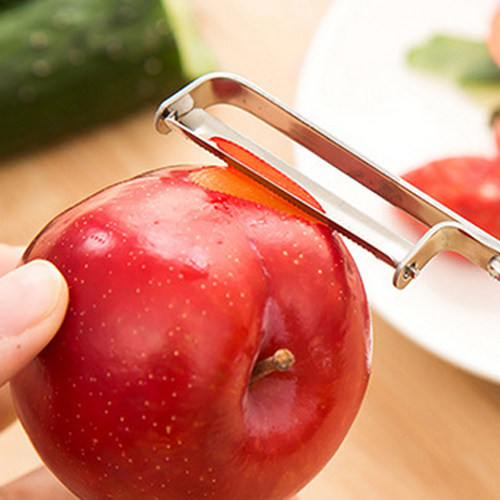 不锈钢水果刀削皮刀 削苹果削皮器 齿型瓜果刨刀水果刨子牙刷型