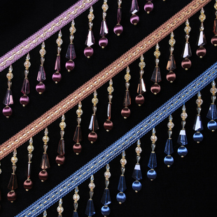【特价】流苏 5#高档水晶花边 窗帘配件配饰花边流苏_步街网