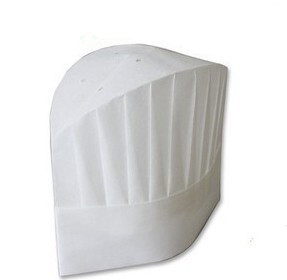 加厚高档一次性厨师帽无纺布高中低平顶圆顶男女通用星级酒店厨帽