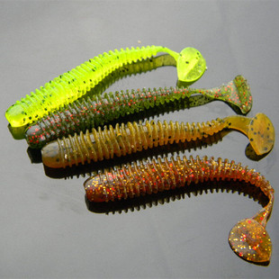 路亚软虫 t尾鱼软饵 面条虫 直尾蛆 7cm 3g 加盐味 淡水软饵假饵