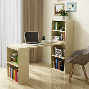 环保台式电脑桌转角写字桌家用书架组合书柜办公书桌子现代电脑桌