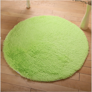 欧式圆形加厚丝毛地毯客厅茶几卧室床边毯可定制可水洗防滑地垫