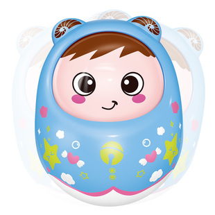 婴儿早教玩具音乐不倒翁玩具宝宝婴幼儿点头娃娃笑脸益智蛋形玩具