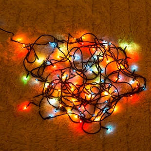 圣诞节彩灯变色灯led灯节日装饰ktv酒吧七彩闪光灯满天星灯串