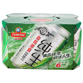 【天貓超市】青島啤酒 經典易拉罐330ml*6/組 青島聽裝六連包