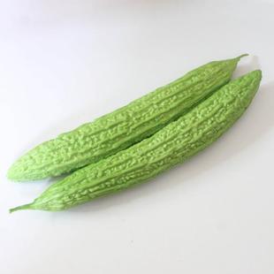 仿真水果蔬菜玩具假苦瓜加重家具店餐桌装饰品橱柜摆饰品