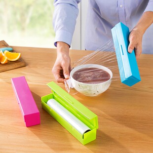 日本sp 简易专用切盒 sauce创意保鲜膜切割器切割盒 保鲜膜收纳盒