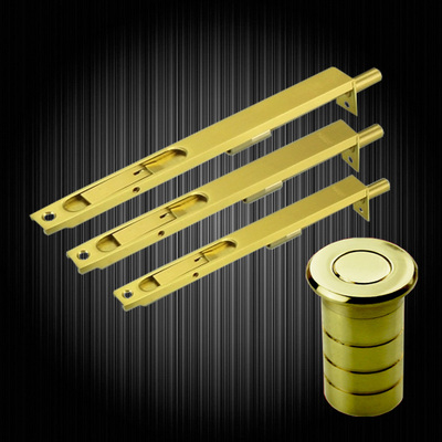 纯铜门用暗藏式门插销铜插销暗插销 子母门天地插销加长定制 包邮