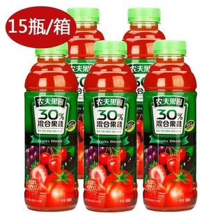 包郵農夫山泉農夫果園混合果蔬汁500mlx15瓶果汁飲料3種口味備註