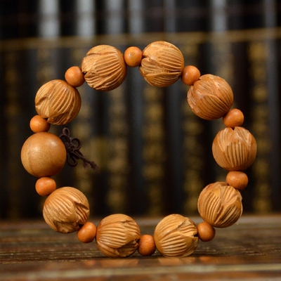 开光肥城纯桃木手串 辟邪佛珠念珠 保平安男款桃木手链 女士饰品
