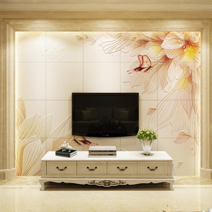 瓷砖现代简约背景墙瓷砖客厅电视背景墙瓷砖蝶恋花