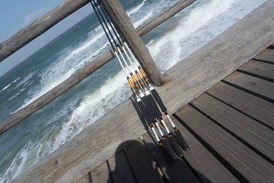 路亚竿 直柄路亚竿2.1米海竿鱼竿渔具 纺车轮碳素杆钓鱼竿套装