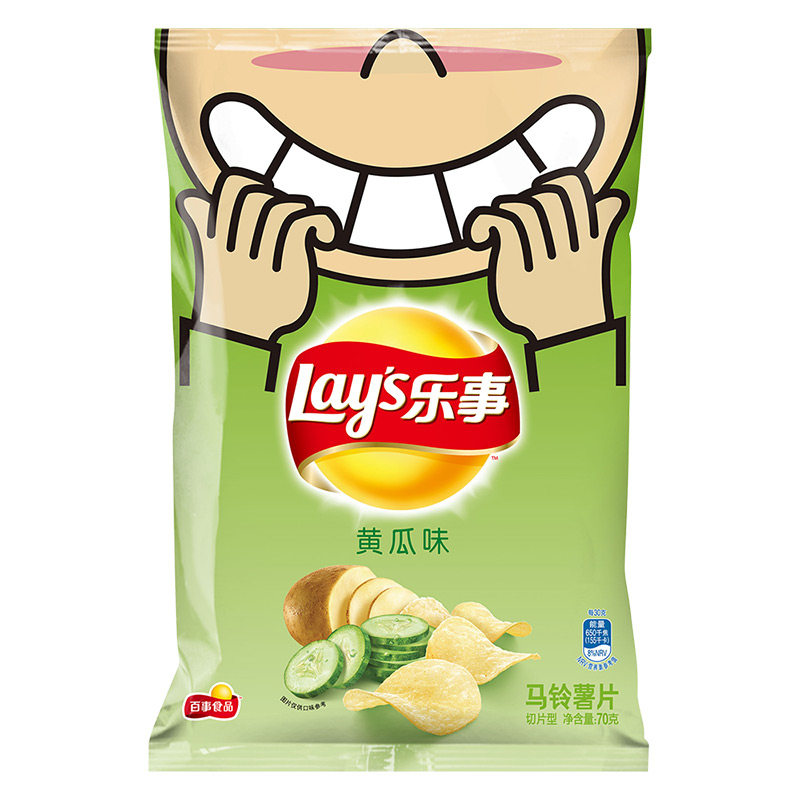 【天猫超市】乐事薯片黄瓜味70g 休闲零食 新老包装替换中