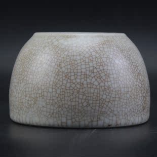 大清光绪甜白釉马蹄形笔洗 古玩 古董 收藏 仿古批发 古瓷都苑