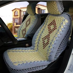 手钩 金意 手钩冰丝坐垫 新款汽车冰丝座垫 夏季通用手编织四季车垫