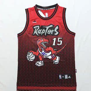 正品 多伦多猛龙队文斯卡特15号网眼背心球衣sw刺绣版 复古篮球服