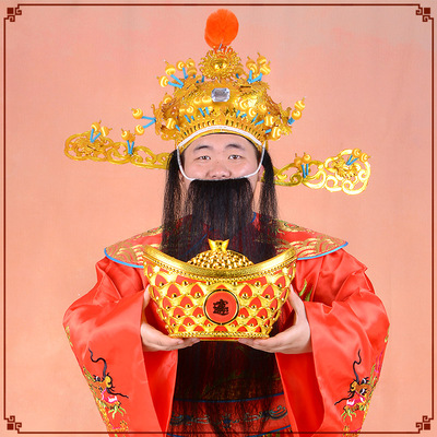 正龙戏装 公司年会开业庆典迎新年演出表演男古装衣服 财神服装