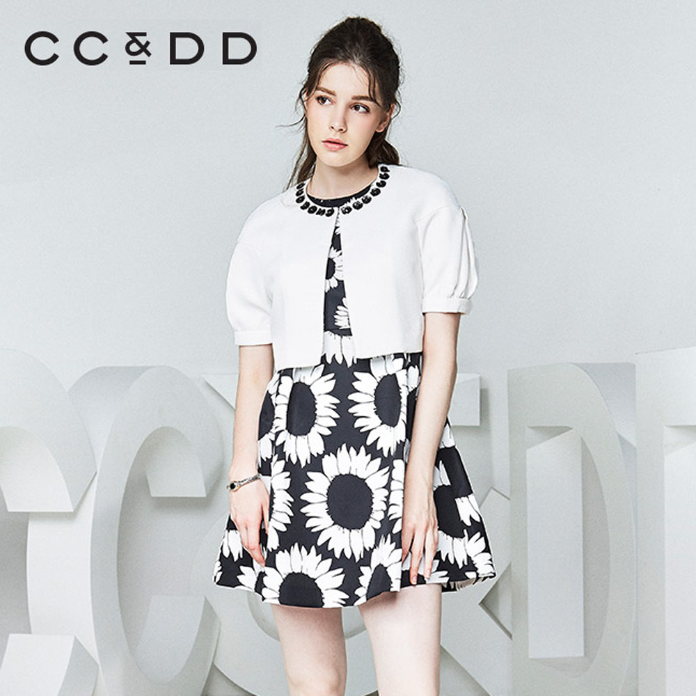 ccdd正品女装2016秋款 提花女上衣通勤短款小外套小西装 153c095