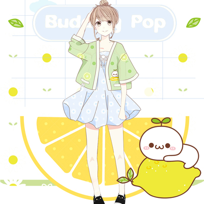 宅漫 长草颜团子 小清新 和风外套 吊带裙 二次元衣服