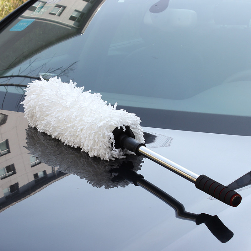 汽车掸子除尘掸 不锈钢伸缩蜡刷擦车拖把车用蜡拖洗车清洁刷用品