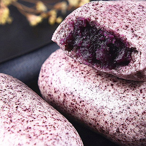 舒汇紫米紫薯包300克 10只 酒店糕点冷冻面食蒸包子馒头点心包邮