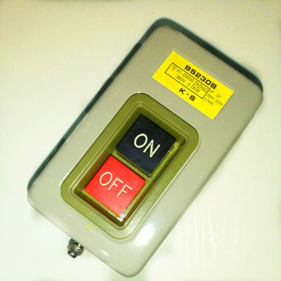 6个包邮bs230b3p380v2p220v onoff切割机器启停专用按钮开关
