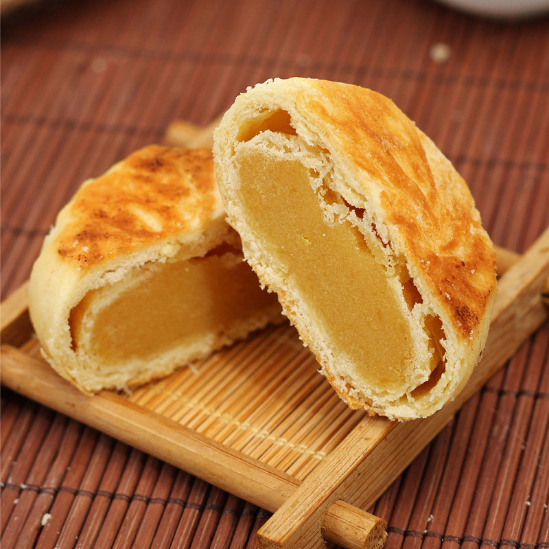 3盒包邮 日光岩素馅饼 传统糕点厦门特产200g装绿豆素饼