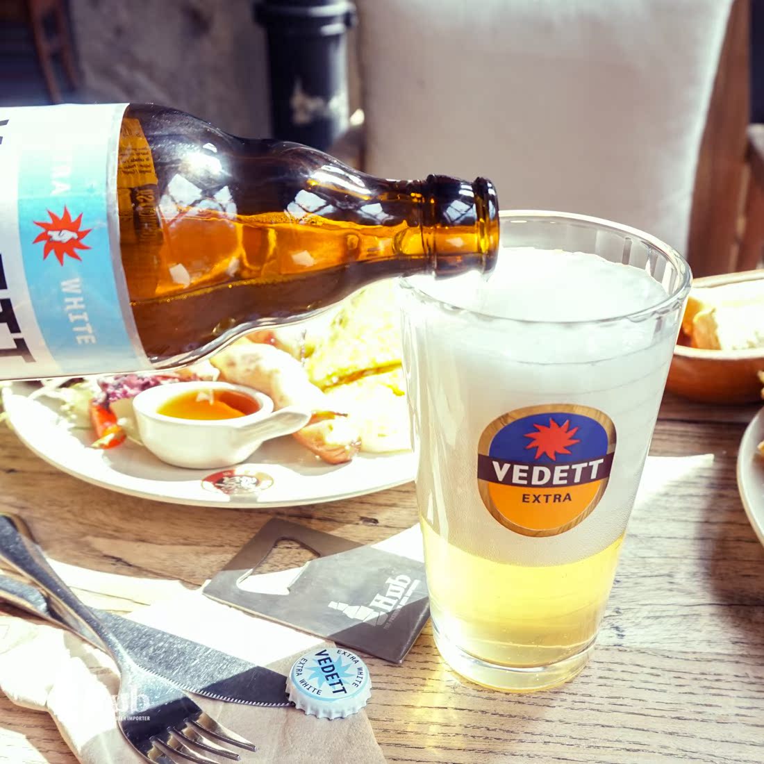 比利时原装进口 白熊vedett extra white 配套啤酒杯玻璃杯330ml