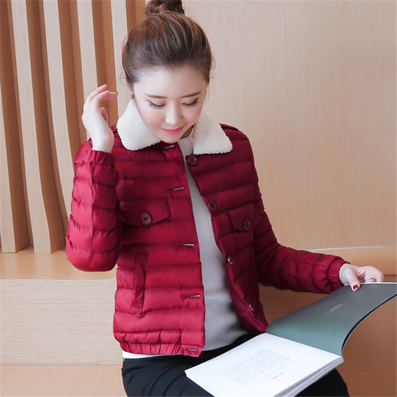 棉衣女短款2017冬季新款女装加厚棉服韩版羊羔毛羽绒小棉袄外套女