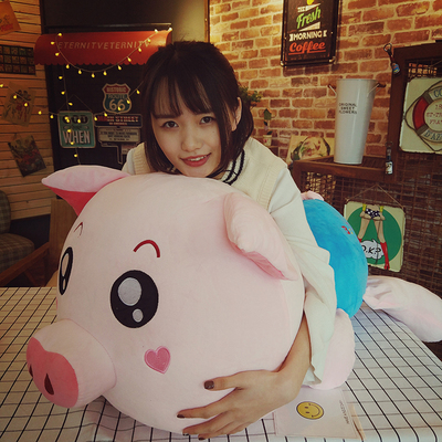 萌猪公仔毛绒玩具猪抱枕麦兜猪布娃娃趴趴猪靠垫情侣生日礼物女生