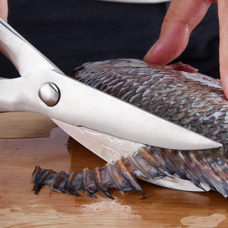 不锈钢厨房剪刀强力鸡骨剪大剪刀德国多功能剪子杀鱼家用食物剪刀