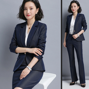 2017秋季ol新职业女士学生面试正装西服套装商务女套裙工装工作服