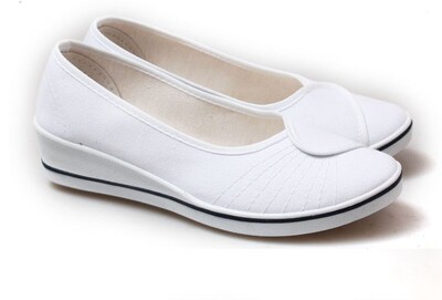 山东鲁泰白色护士鞋礼仪鞋帆布鞋休闲中高跟工作鞋美容师鞋舞蹈鞋