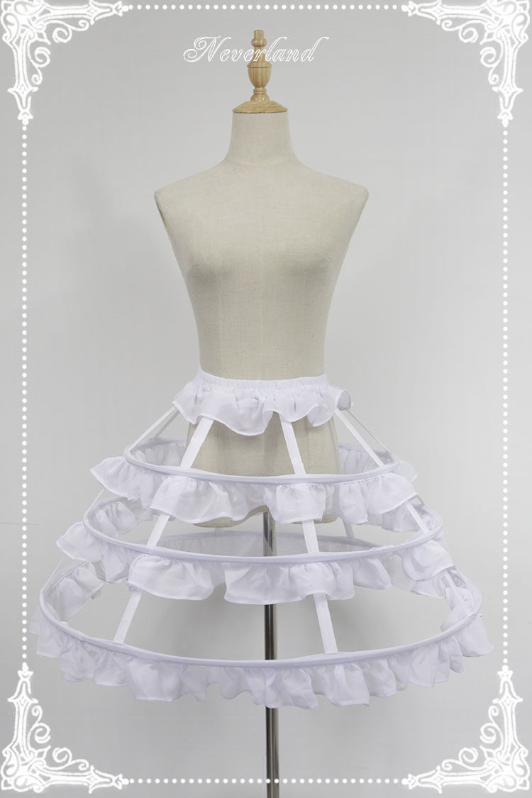 soufflesong独家设计荷叶边花边夏日清凉lo娘必备暴力鸟笼钢裙撑